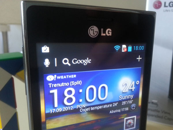 Optimus-L5-zaslon LG Optimus L5 zaslon