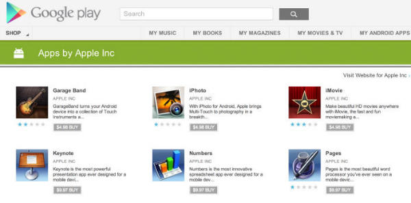 Apple aplikacije Google Play