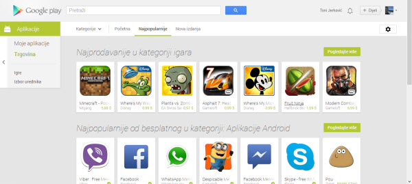 Google Play Trgovina web Google Play Trgovina web