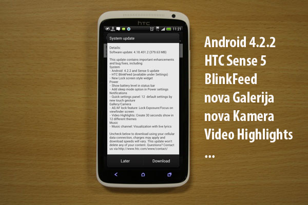 HTC One X Android 4.2.2 nadogradnja HTC One X Android 4.2.2 nadogradnja