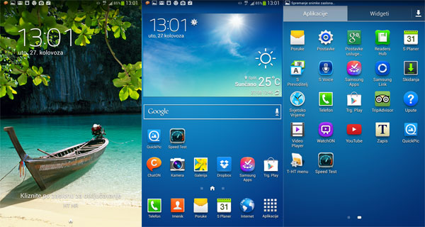 Samsung Galaxy Tab 3 8.0 recenzija softver Samsung Galaxy Tab 3 8.0 recenzija