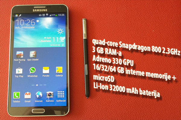 Galaxy Note 3 recenzija performanse Galaxy Note 3 recenzija performanse