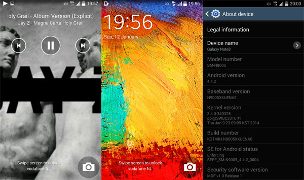 Galaxy Note 3 KitKat testni rom