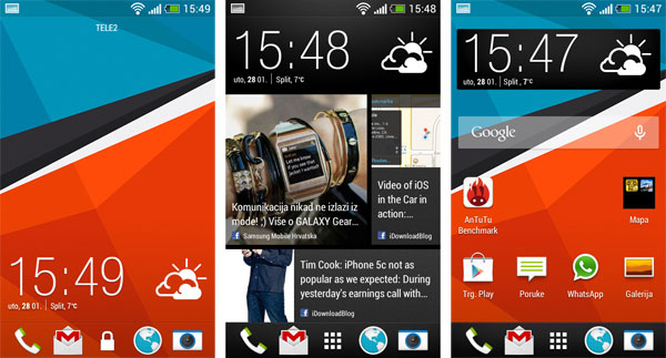 HTC Desire 300 recenzija softver