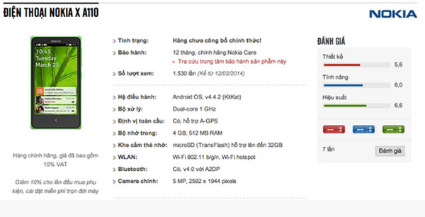 Nokia X A110 (Normandy) dobila cijenu u Vijetnamu