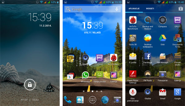 Zopo ZP990+ recenzija screenshots