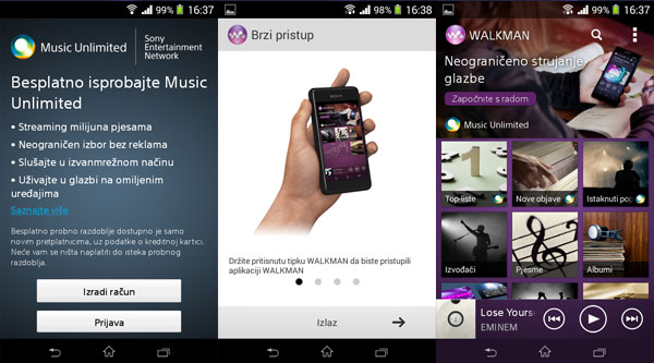 XPERIA E1 RECENZIJA SOFTVER