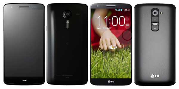 LG Isai LG G2 usporedba