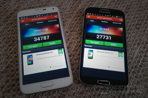 Galaxy S5 vs galaxy s4 performanse