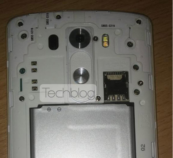 LG G3 ispod stražnjeg poklopca