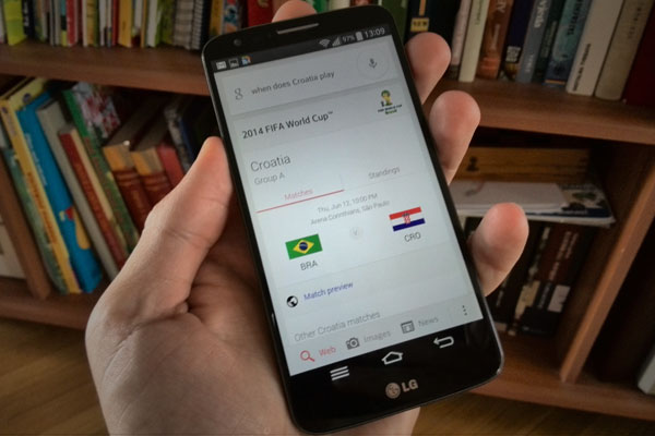 Google Now prati svjetsko prvenstvo u nogometu