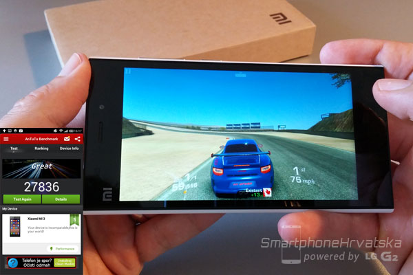XIAOMI MI3 recenzija performanse