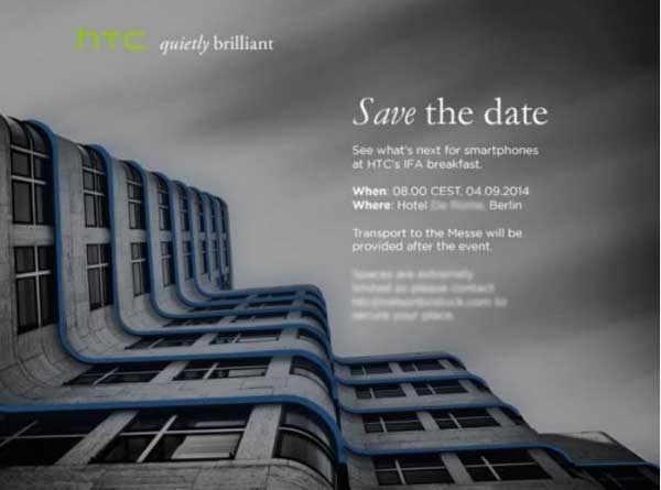 HTC IFA 2014 pozivnica