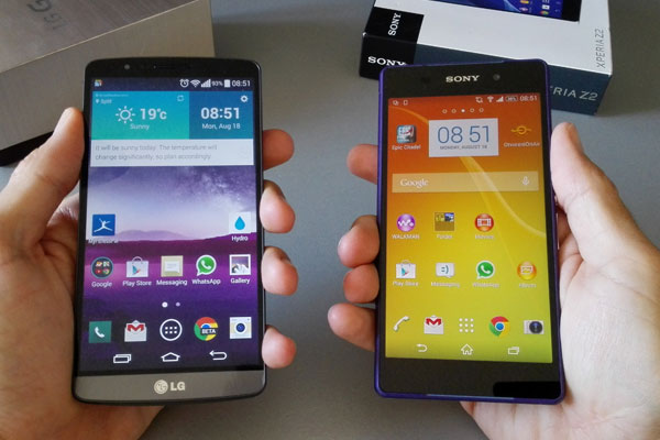 LG-G3-vs.-Sony-Xperia-Z2-dizajn