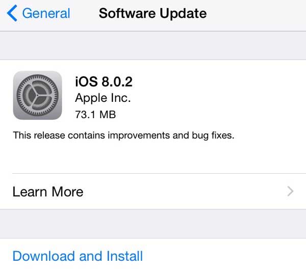 iOS 8.0.2 nadogradnja