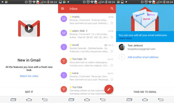 gmail 5.0 apk s exchange podrškom apk