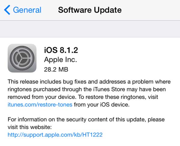 iOS 8.1.2 nadogradnja