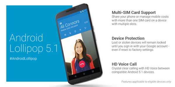 Android 5.1 Nexusu 6 godi jako