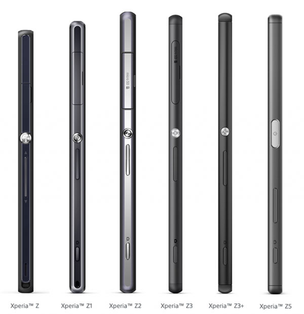 Sony Xperia Z obitelj - evolucija na slici