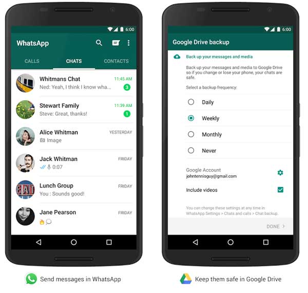 Preuzmite novi WhatsApp s podrškom za Google Drive pohranu