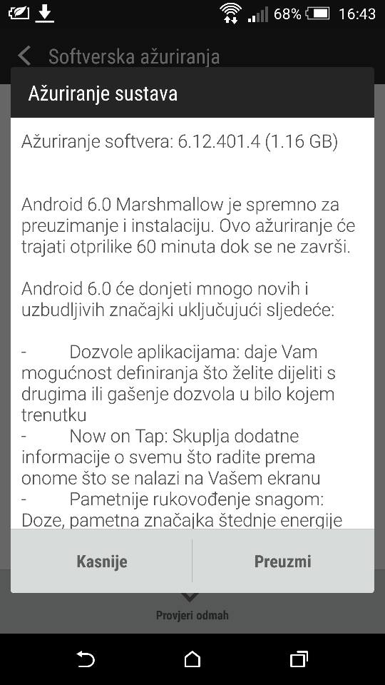 htc one m8 marshmallow hrvatska