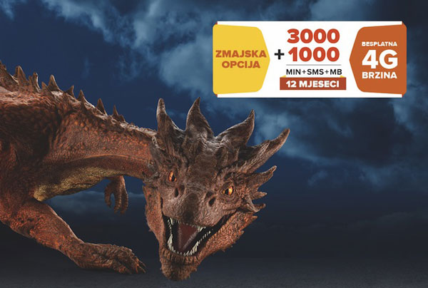 Dodatnih 1000 minuta, poruka ili megabajta u Simpa Zmajskoj opciji