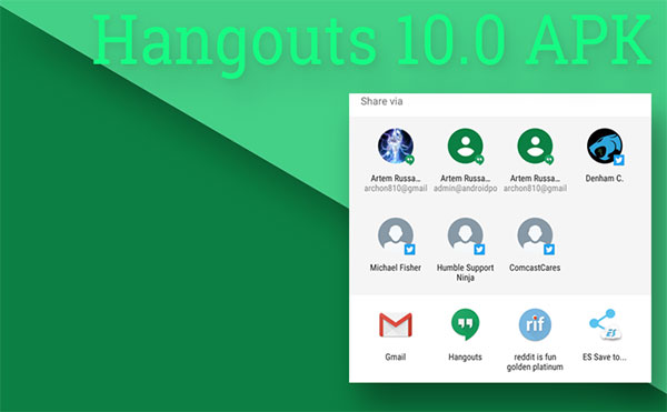 Hangouts 10 za Android donosi Direct Share