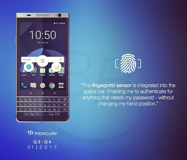  Pojavio se novi render BlackBerry Mercury uređaja s izgledno 4.5-inčnim zaslonom