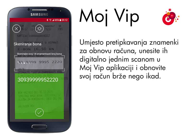 Vipnet uveo mogućnost digitalne obnove bona skeniranjem koda