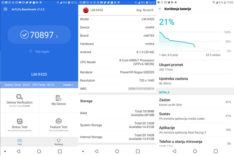 LG K40 recenzija