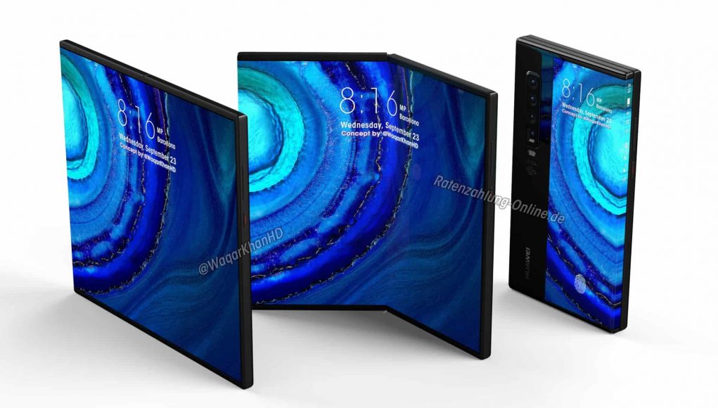 Huawei Mate X2 sa zaslonom koji se savija prema unutra