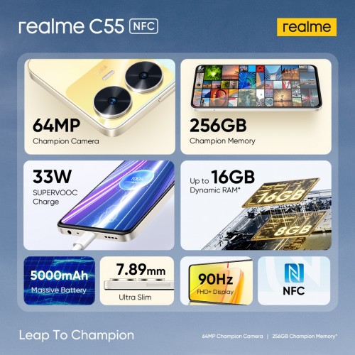 Realme C55 ključne značajke